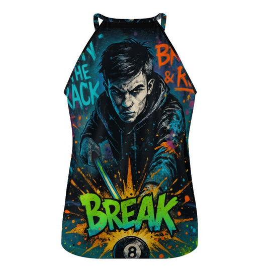 "Chalked up" Women’s Billiards Graphic Crewneck Tank Top