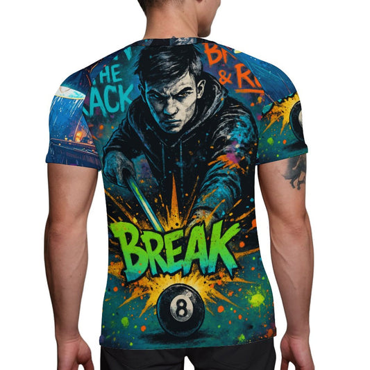 “Chalked Up” Ice Silk Pool Player Shirt – UPF 50+ Quick-Dry Performance Wear