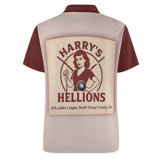 Harry's Hellions Women’s Polo Shirt – Performance Fit, V-Neck, Versatile Style