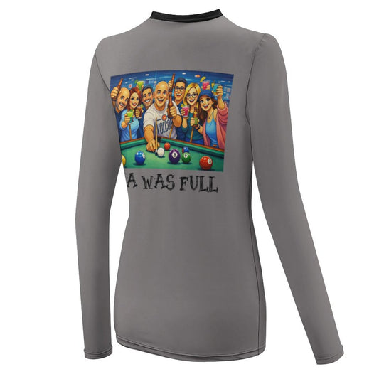 "AA Was Full" Women’s Long Sleeve Sun Protection Performance Shirt – Ice Silk Cooling, UPF 40