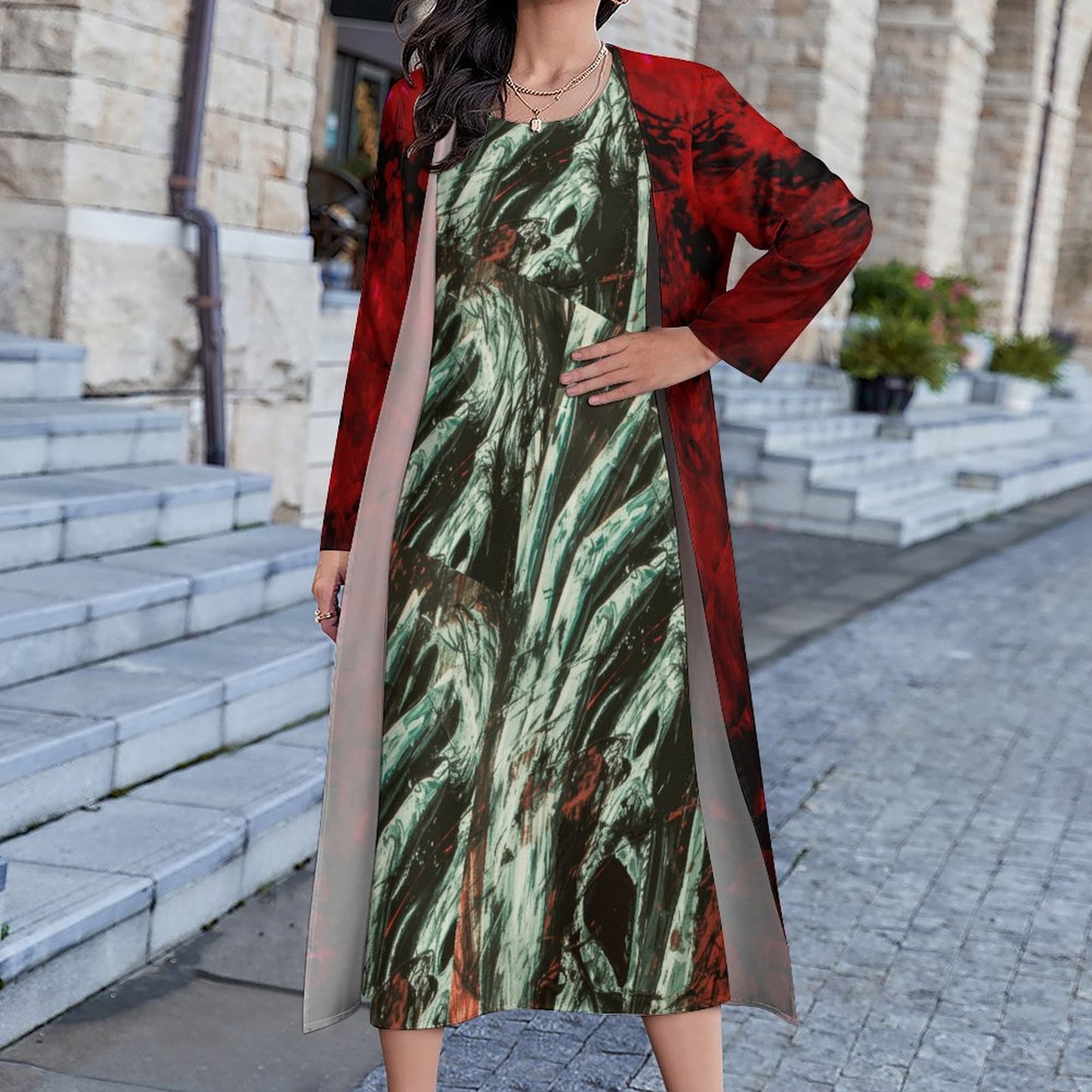 City Life -Two-Piece Long Dress Set