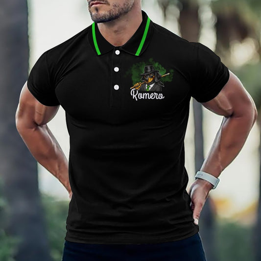 High I-Cue MN Team Polo Shirt with plain sleeves - Jersey material