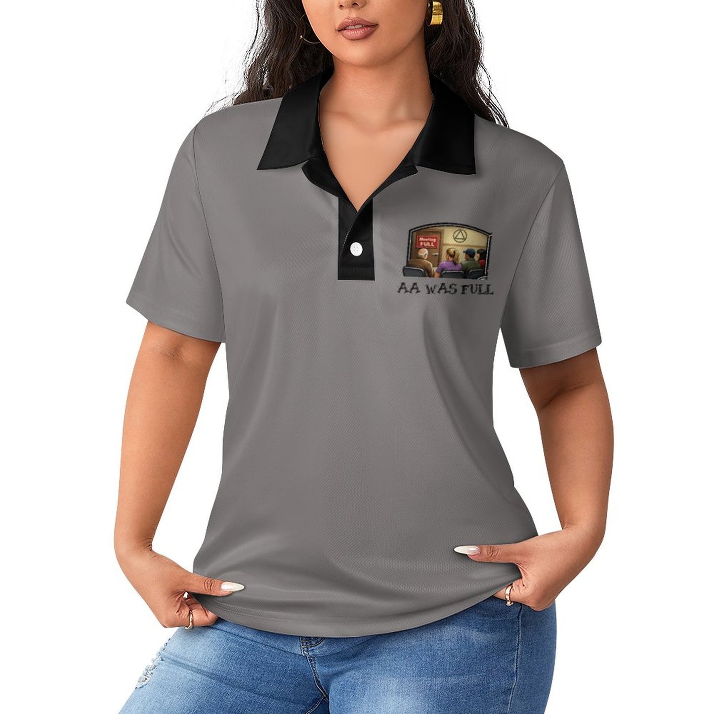 AA Was Full Ladies Polo Shirt – Women’s Team Performance Polo