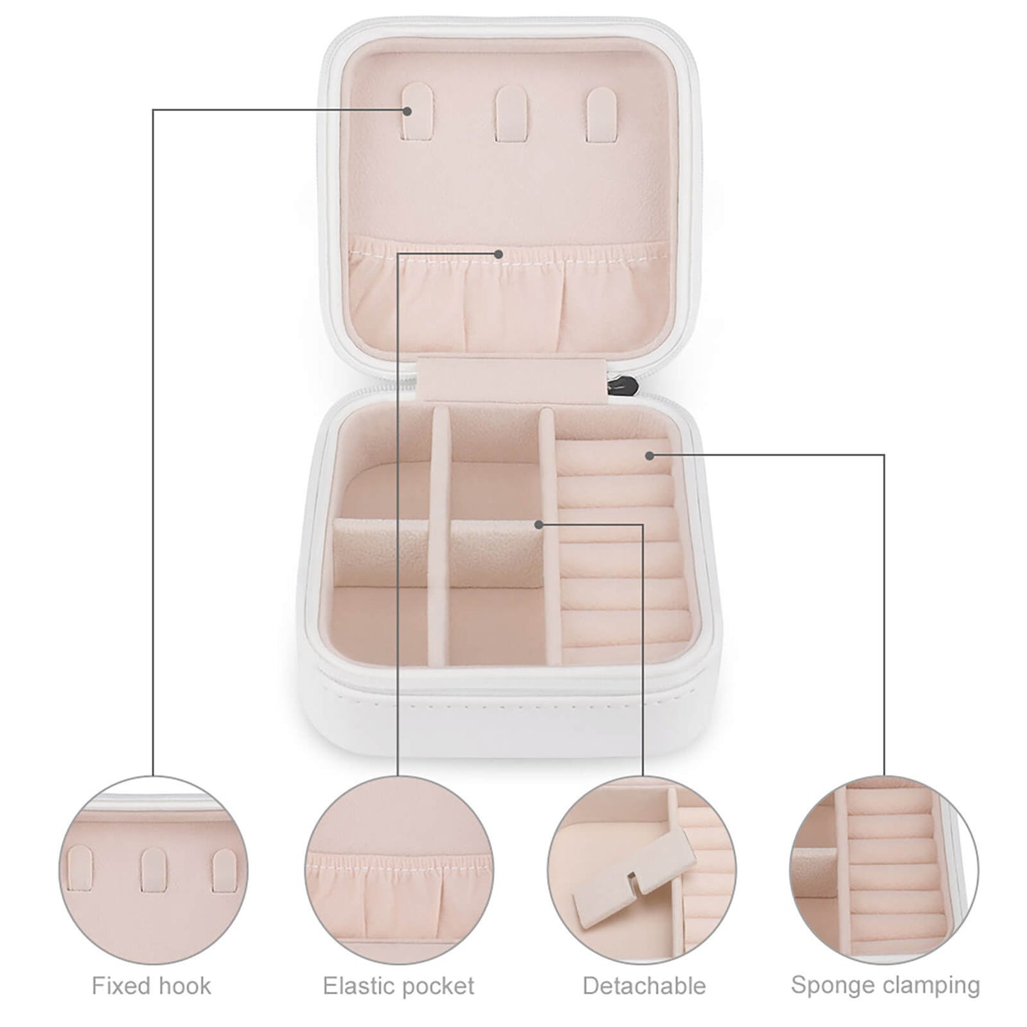 PU Portable Travel Jewellery Box