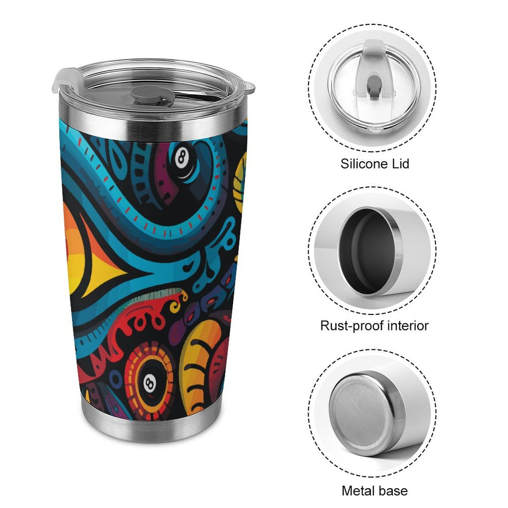 20oz Silver Rim Car Cup(All-Over Printing)