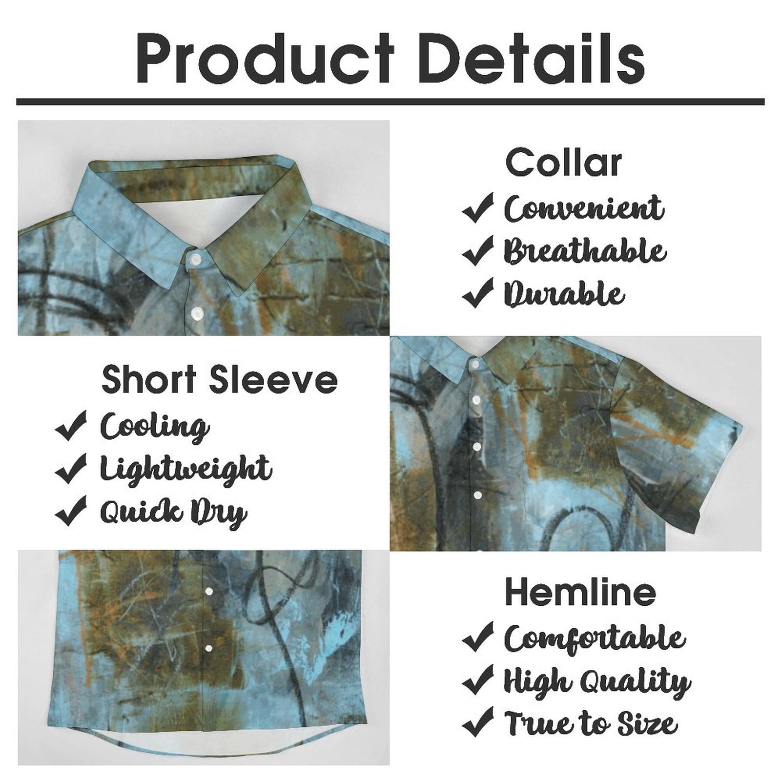DTG 100gsm A Short Sleeved Shirt With Pockets(All-Over Printing)
