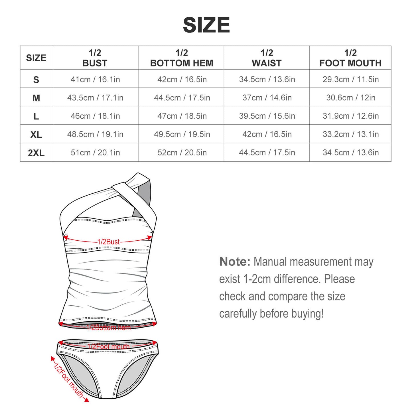 Two-Piece Swimsuit Set(All-Over Printing)
