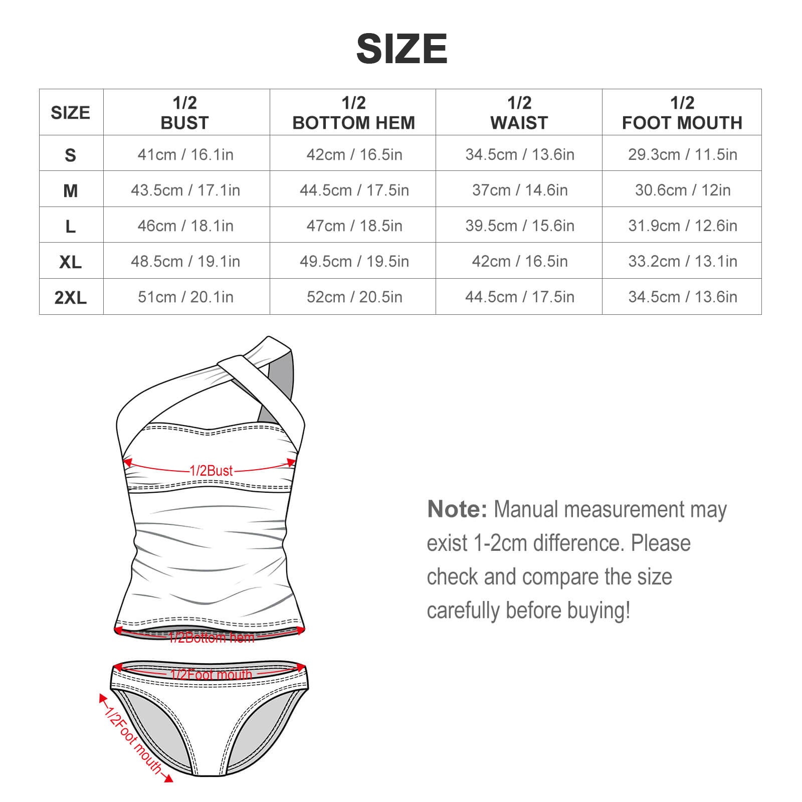 Two-Piece Swimsuit Set(All-Over Printing)