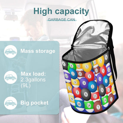 Pool Ball Collapsible Car Trash Bin – Multi-Use Vehicle Organizer