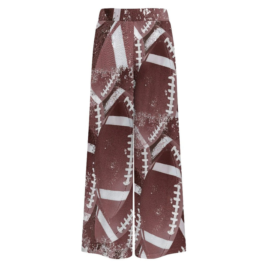 Women’s High-Waisted Wide Leg Football Pants – Soft Faux Cotton Comfort