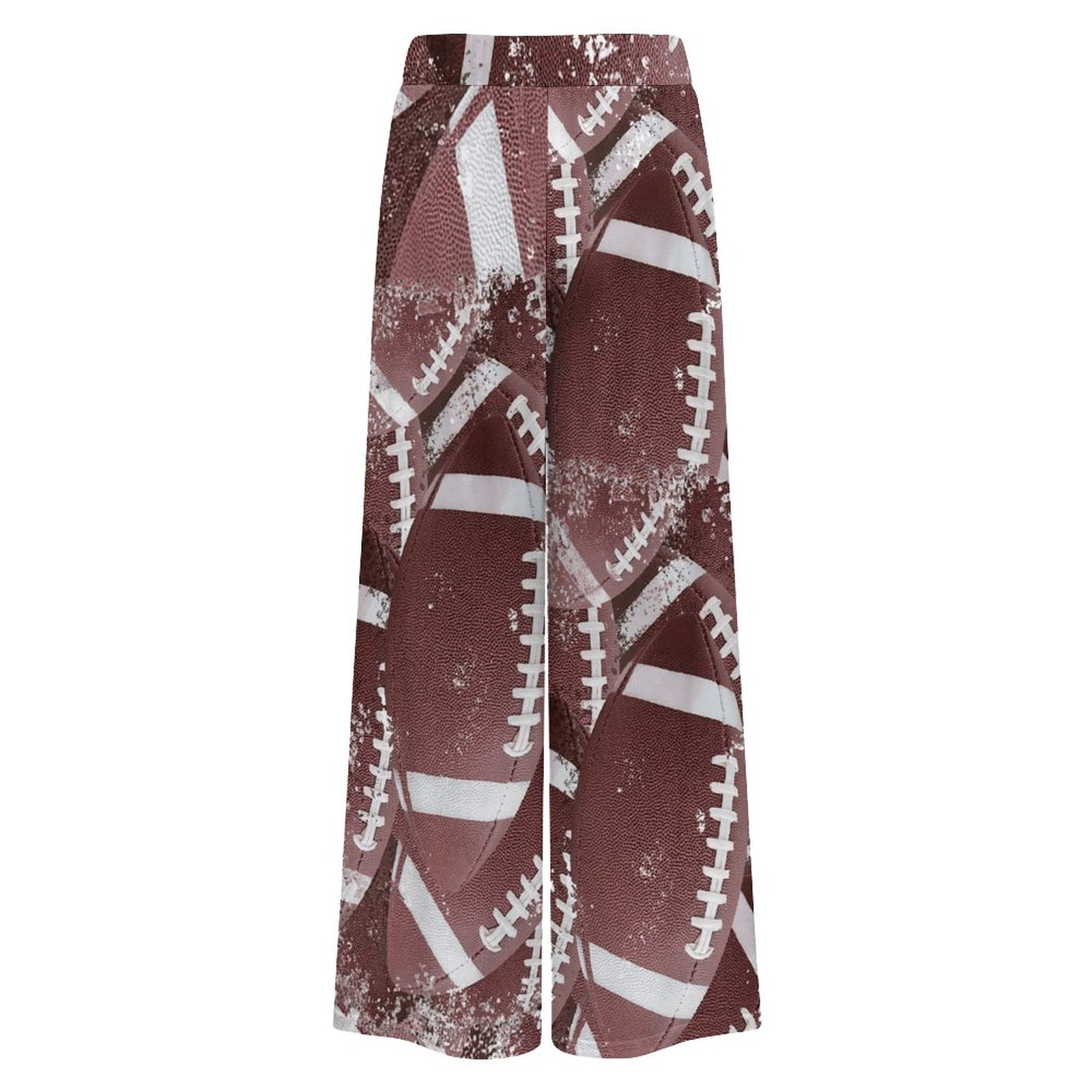 Women’s High-Waisted Wide Leg Football Pants – Soft Faux Cotton Comfort