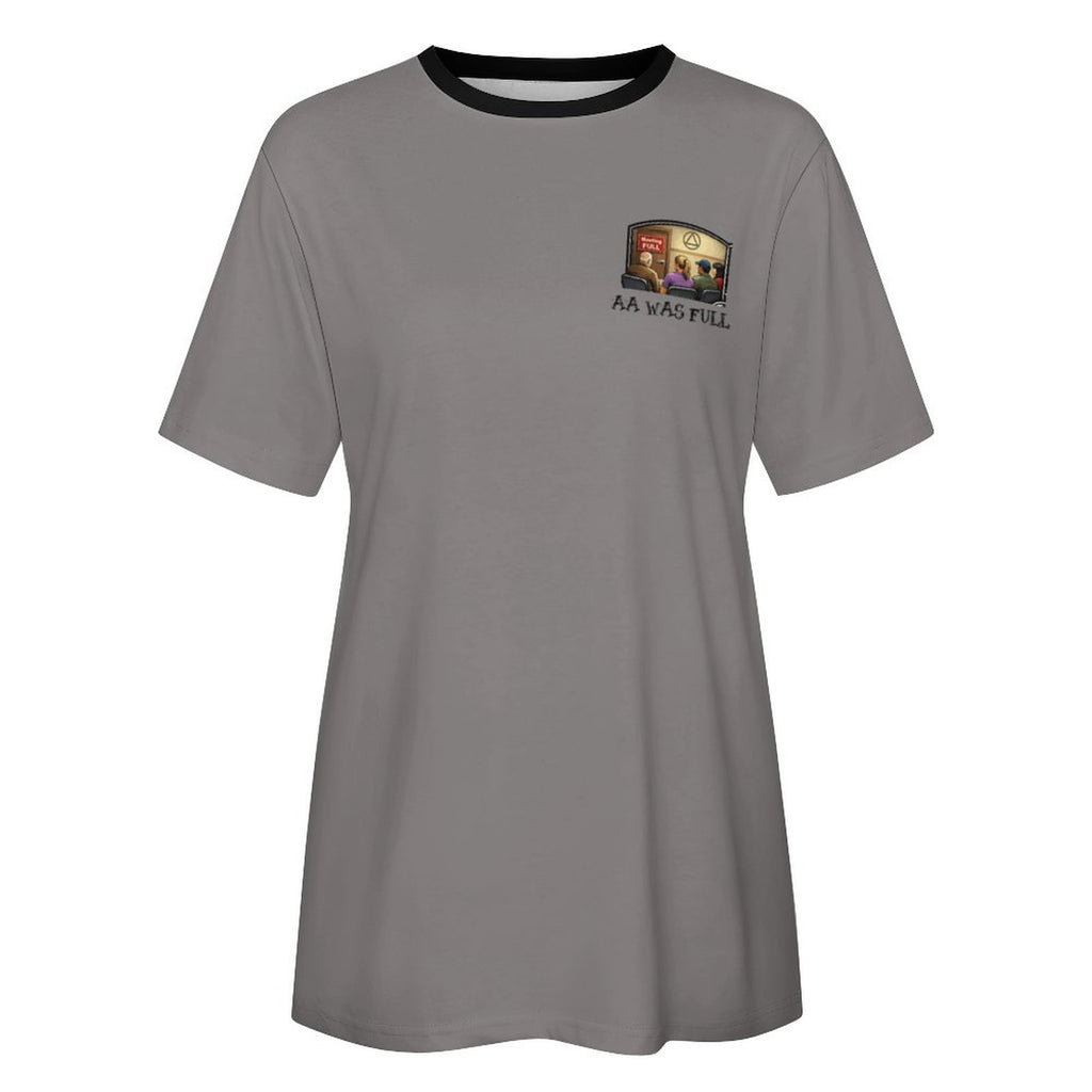 "AA Was Full" Women’s Classic Cotton Short Sleeve T-Shirt – Soft Crewneck Everyday Essential