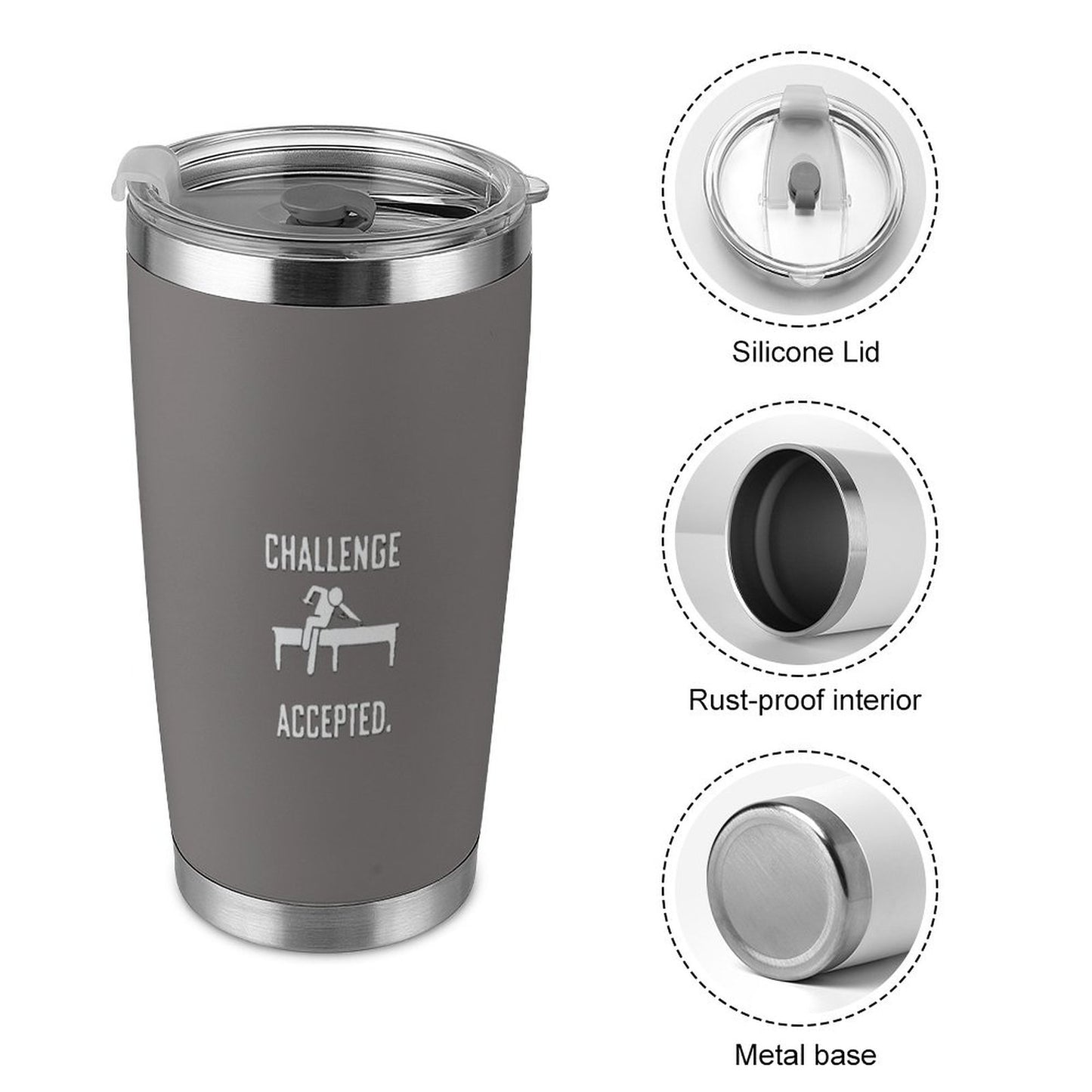 20oz Silver Rim Car Cup(All-Over Printing)