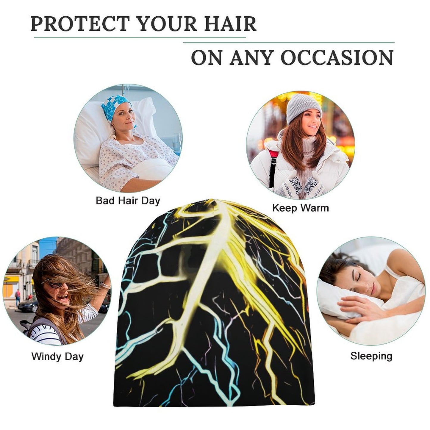 Electric Lightning Beanie – Bold Style, Warm Comfort, Everyday Wear