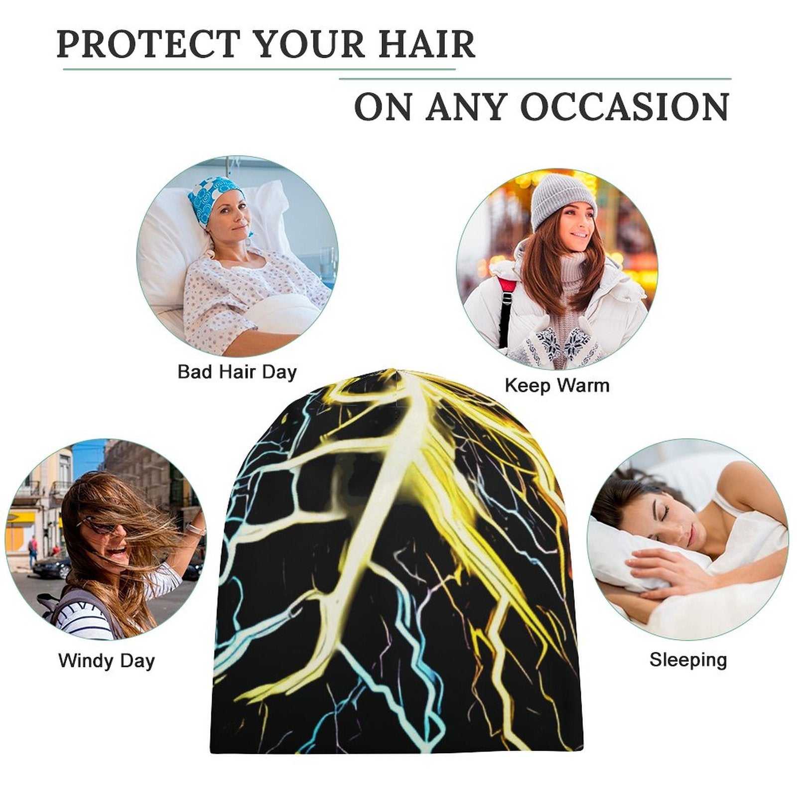 Electric Lightning Beanie – Bold Style, Warm Comfort, Everyday Wear