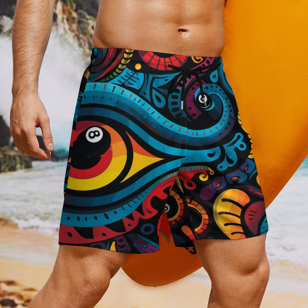 Dead Stroke Men's Beach Shorts with 4 Pockets