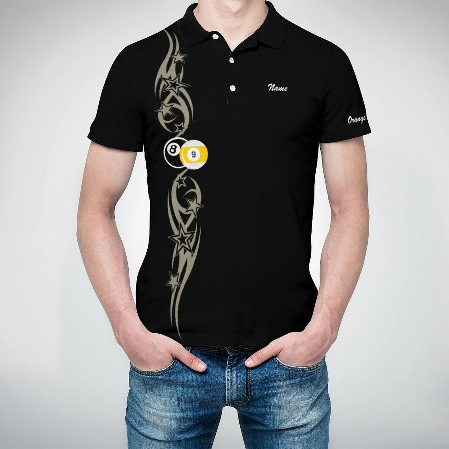 Team Shirt: Cue-Tastic Mens Golf Polo