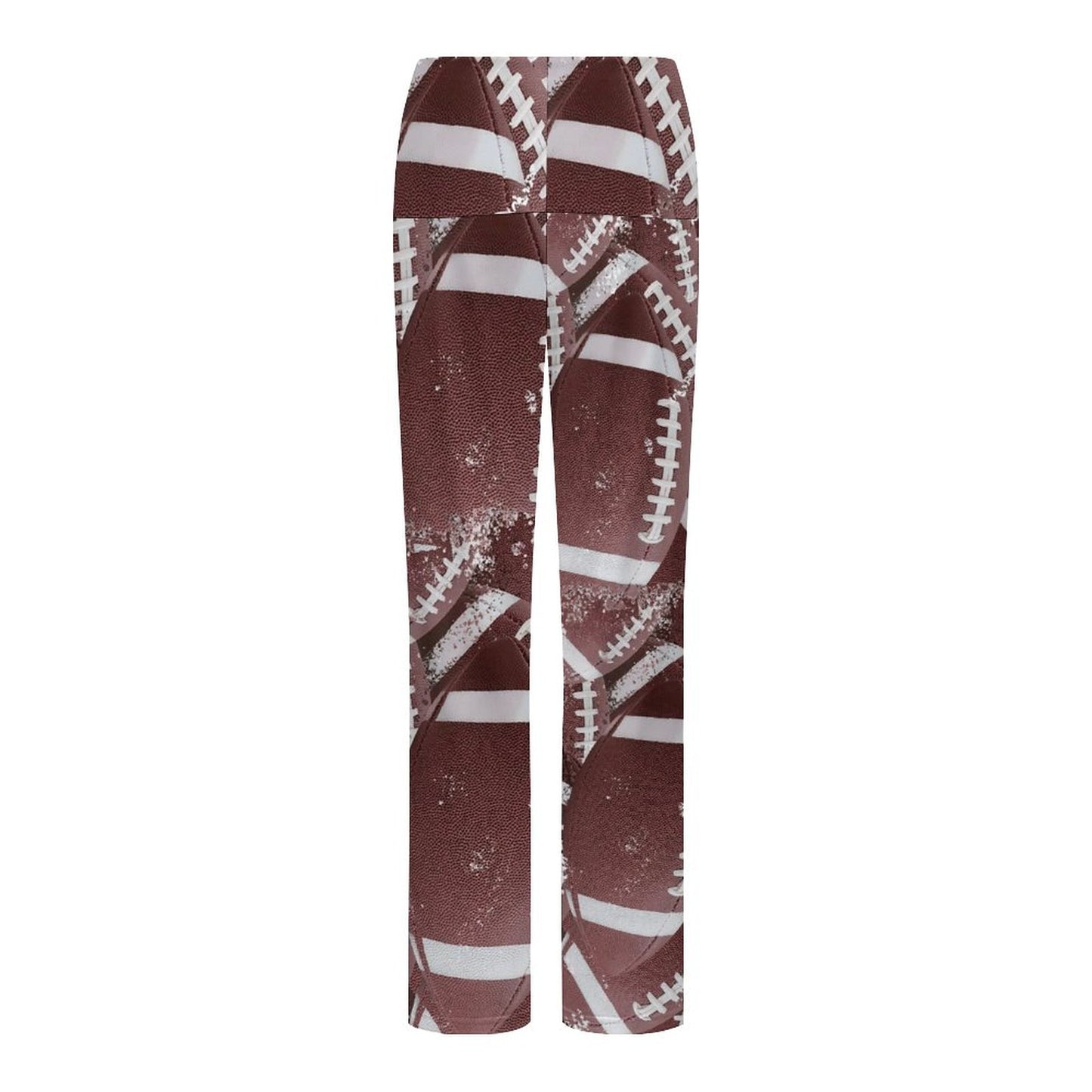 Women’s Straight-Leg Drawstring Football Yoga Pants – Soft Stretch Comfort