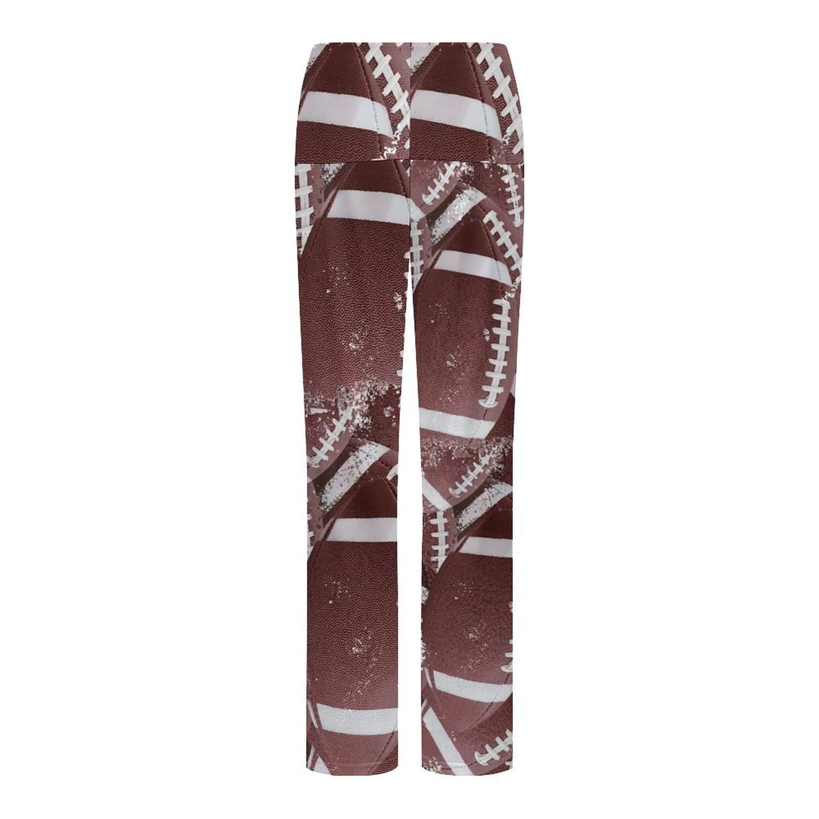 Women’s Straight-Leg Drawstring Football Yoga Pants – Soft Stretch Comfort