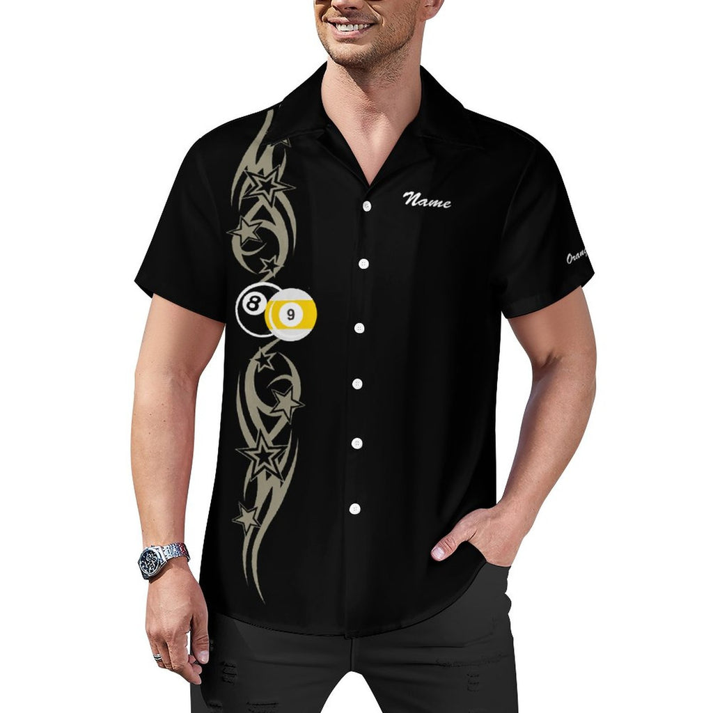 Cue-Tastic Team Shirt - Men's Cotton Cuban Collared Shirt