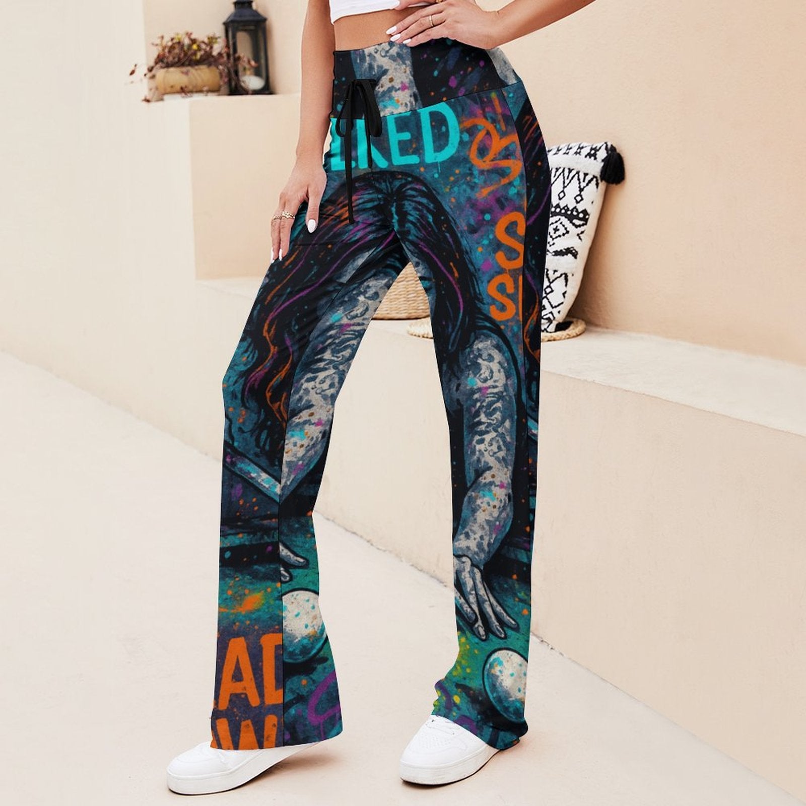 Chalked Up Drawstring Yoga Pants with Straight leg (Baggy)