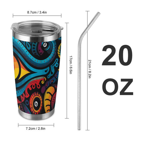 20oz Silver Rim Car Cup(All-Over Printing)