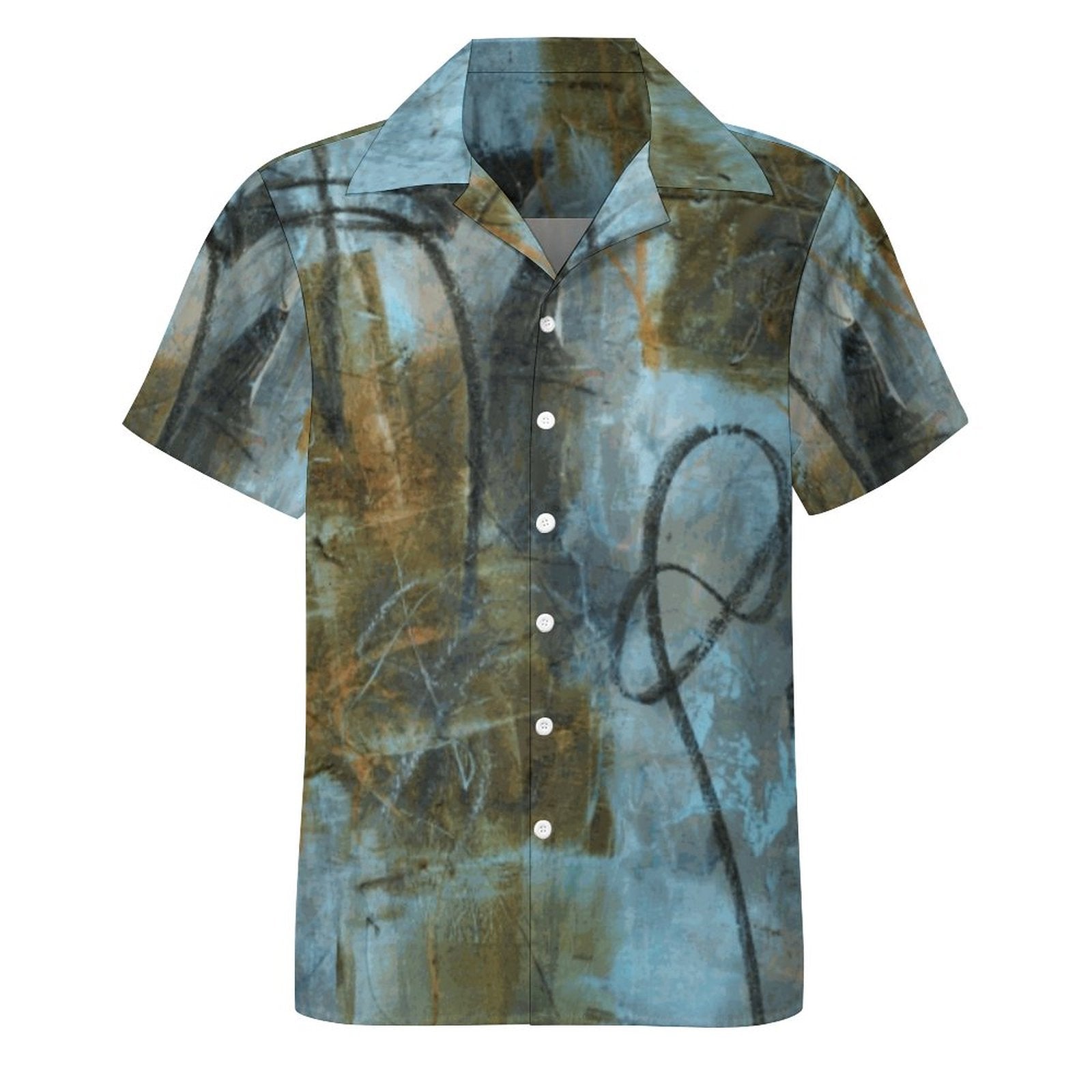 DTG 110gsm Cotton Cuban Collar Shirt For Men(All-Over Printing)
