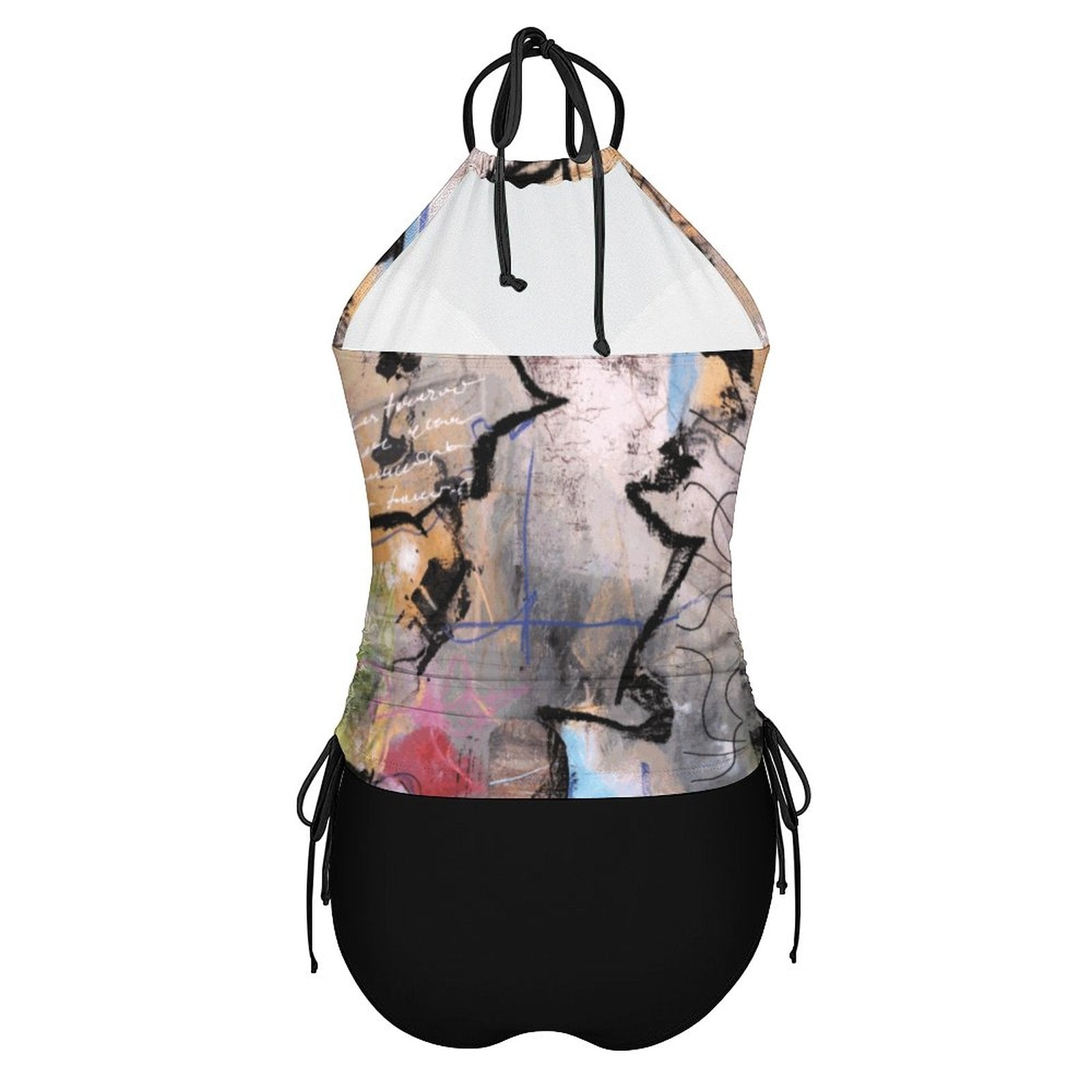 City Collection - 2-Piece Women's High-Neck Halter Tankini Set