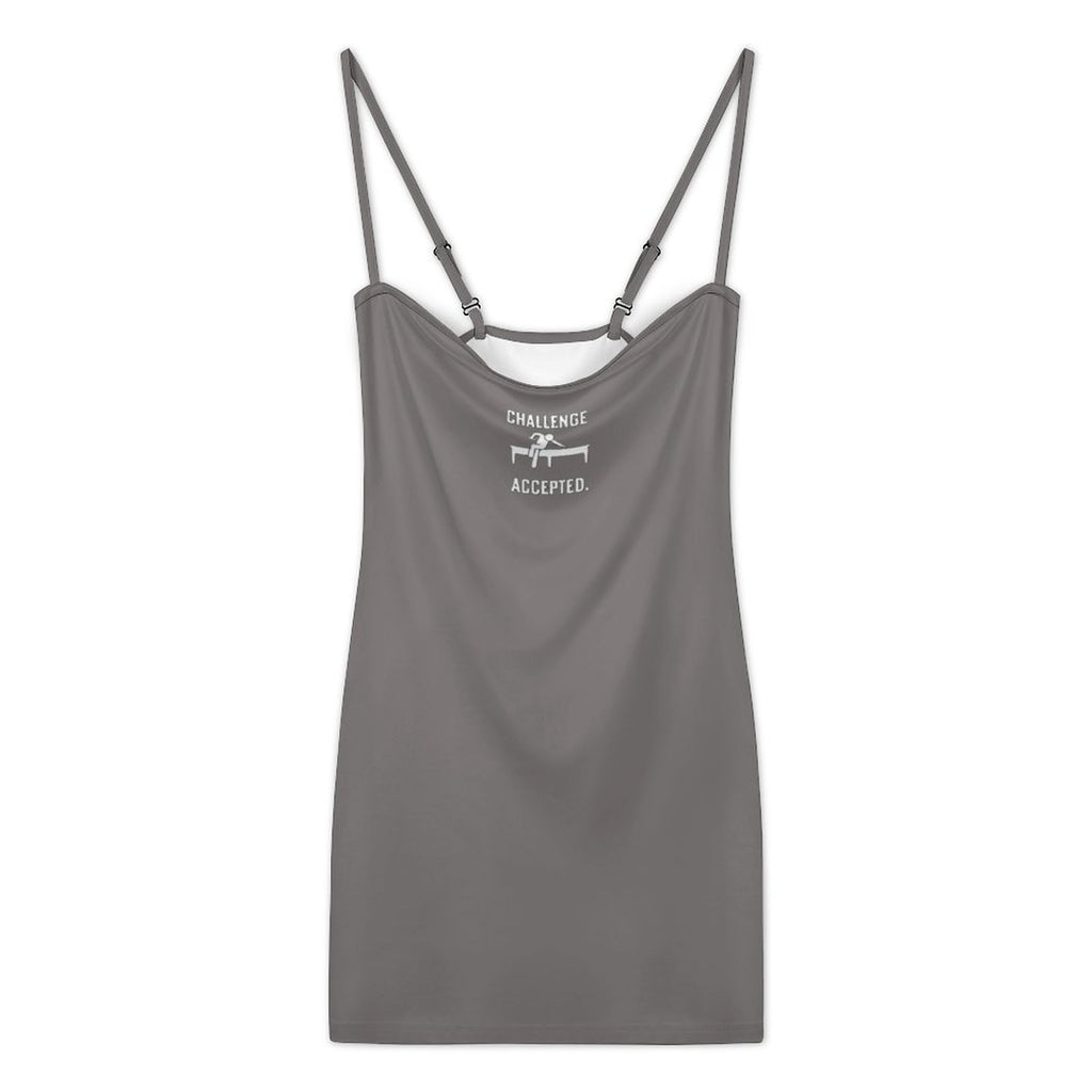 Challenge Accepted - Slim Fit Spaghetti Strap Dress for Women