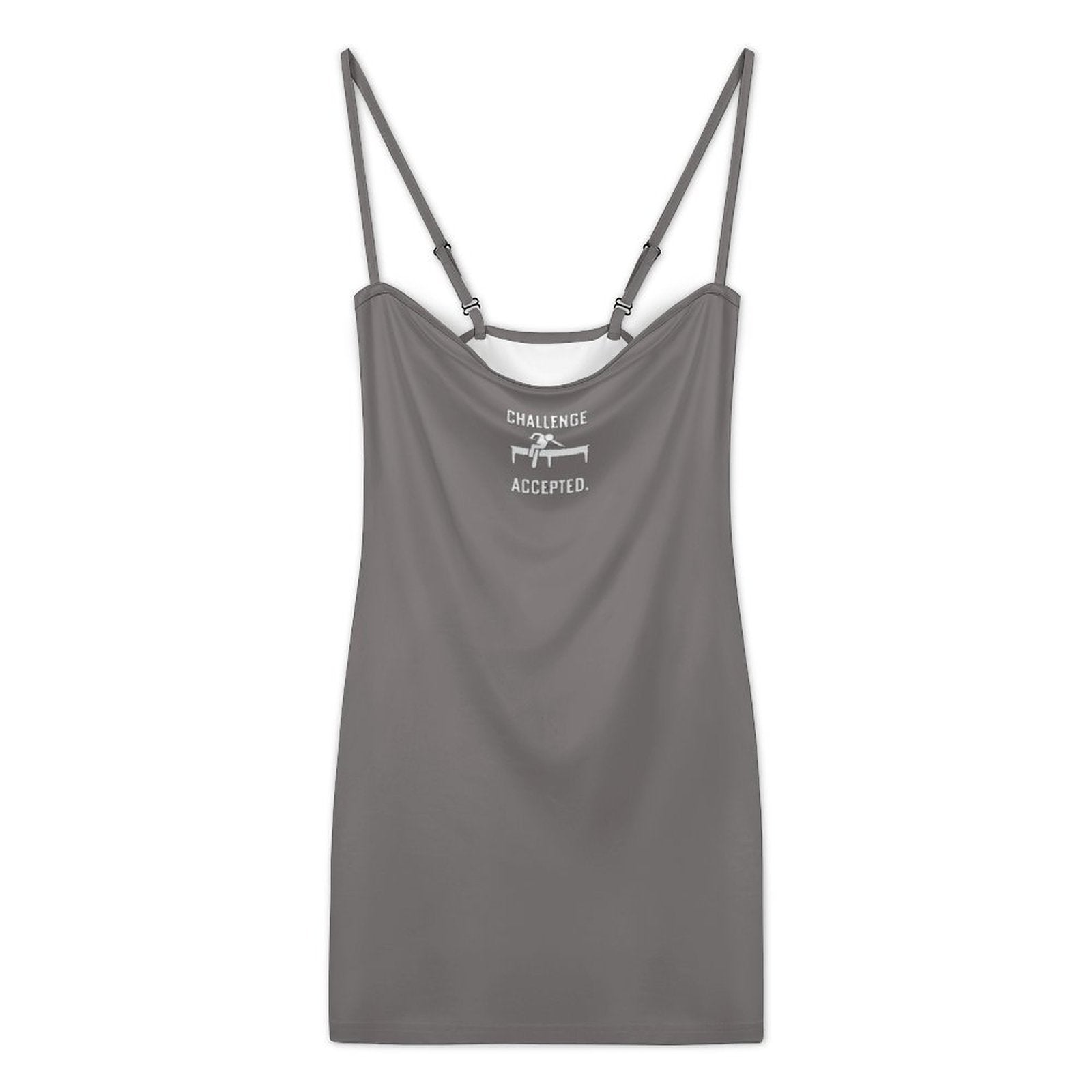 Challenge Accepted - Slim Fit Spaghetti Strap Dress for Women