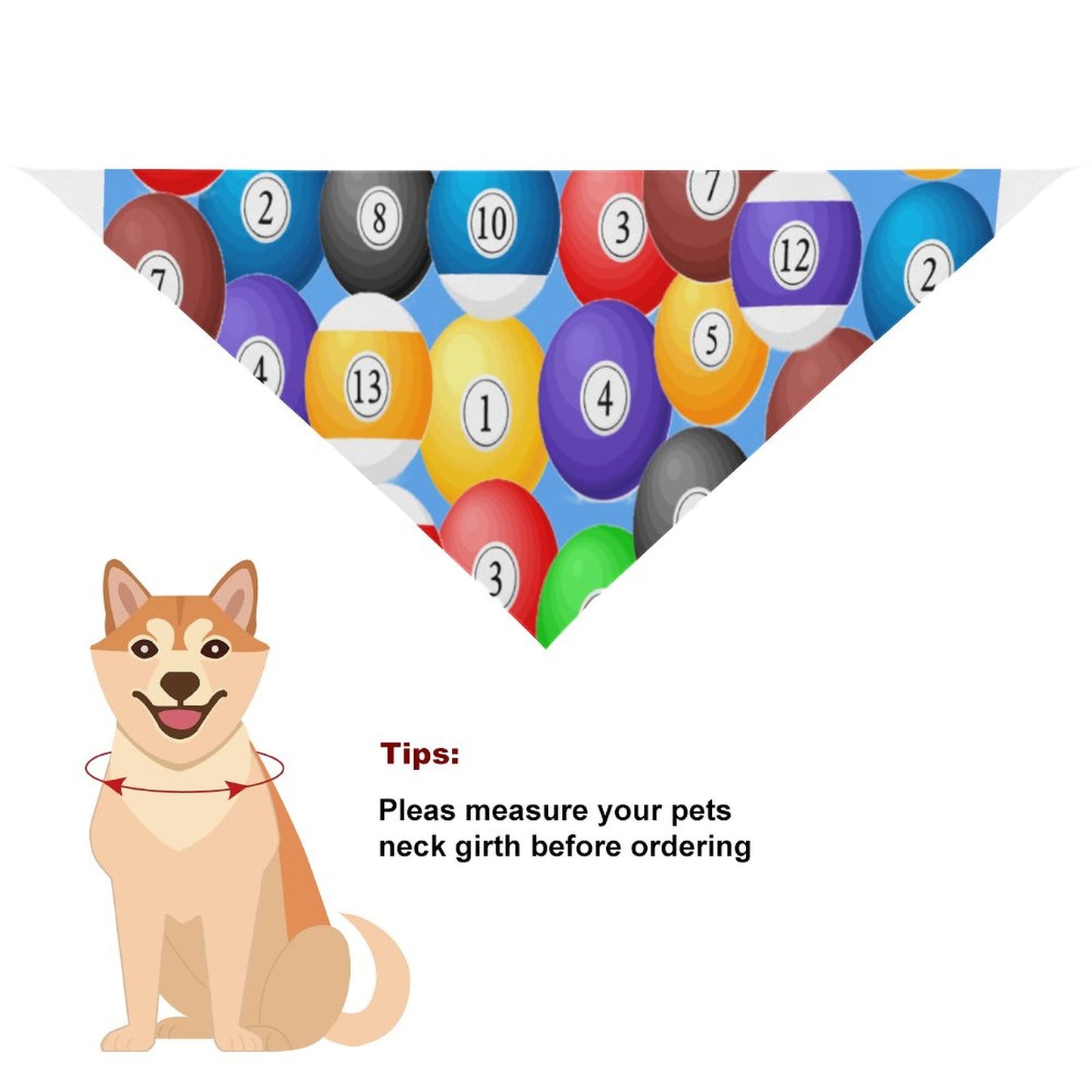 Pool Balls Collection: Dog Bandana