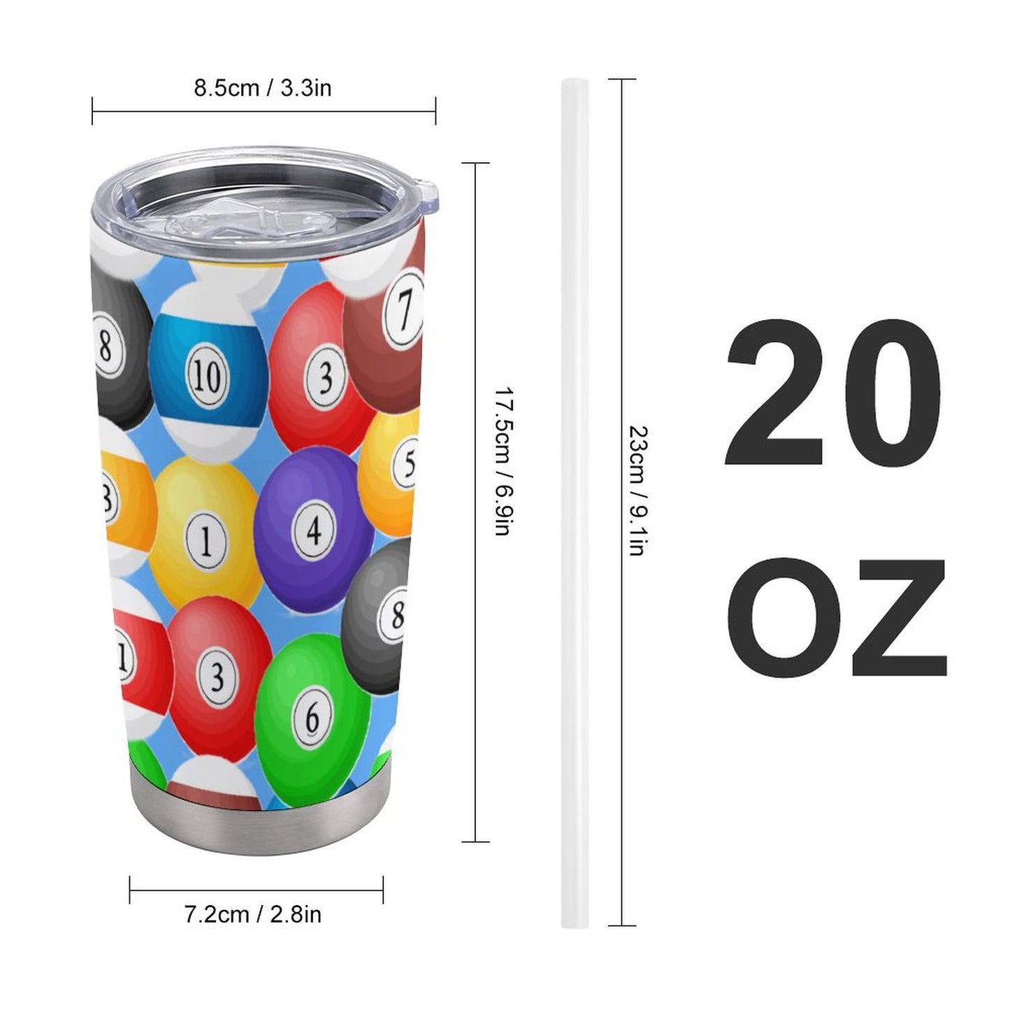 20oz Insulated Stainless Steel Cup with Lid