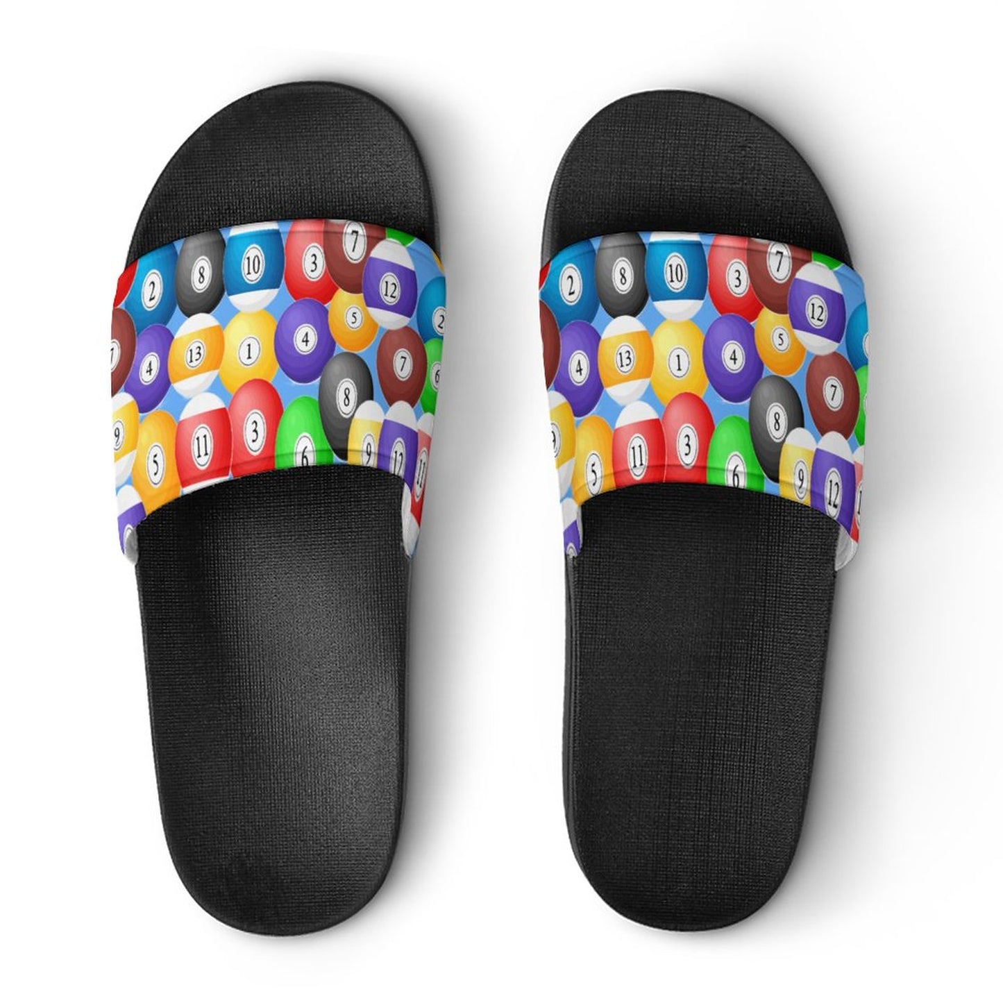 Pool Balls PVC Slide Slippers – Casual Non-Slip Poolside Slides