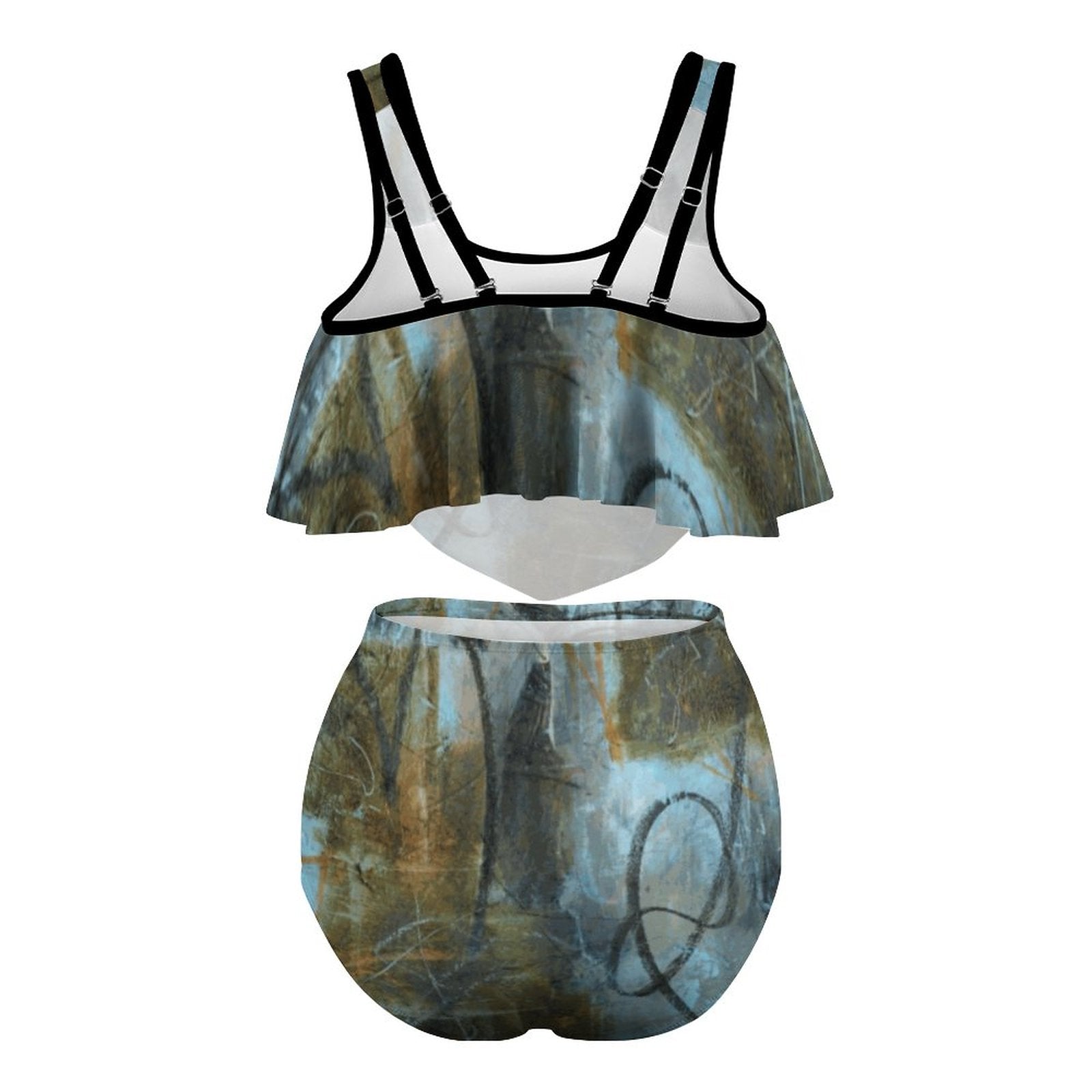 Plus Size Women's Two piece Swimsuit with Tankini(All-Over Printing)