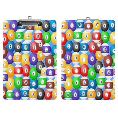 Pool Balls Collection: Acrylic Clipboard (A4)