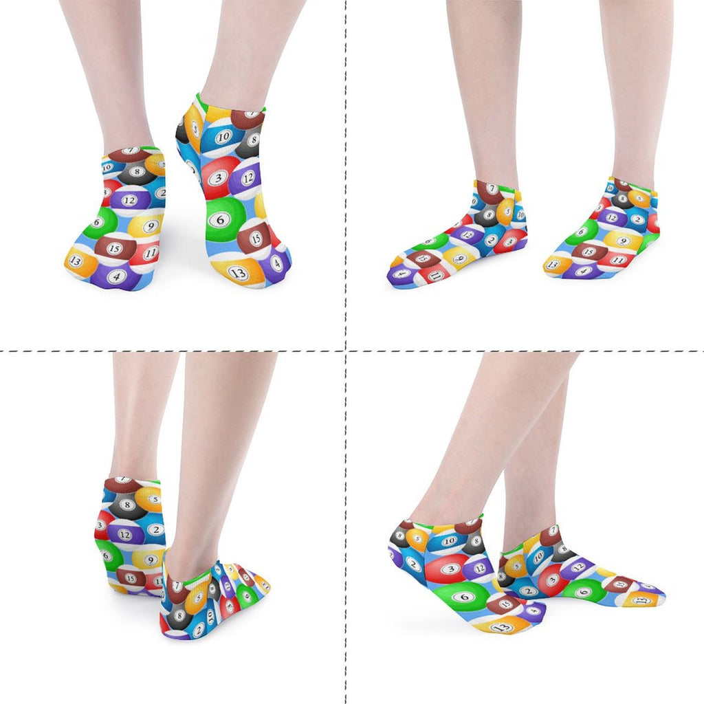 Pool Ball Collection Unisex Crew Socks - One Size