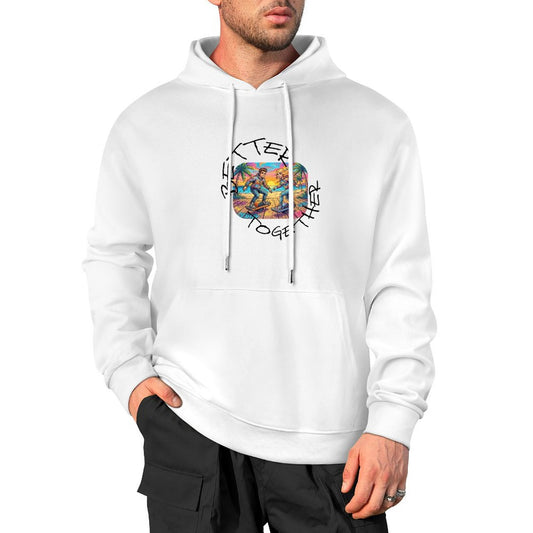 One  Wheel Love.  Cotton Hoodie with Pocket