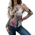 City Collection - Premium High Neck Mesh Top
