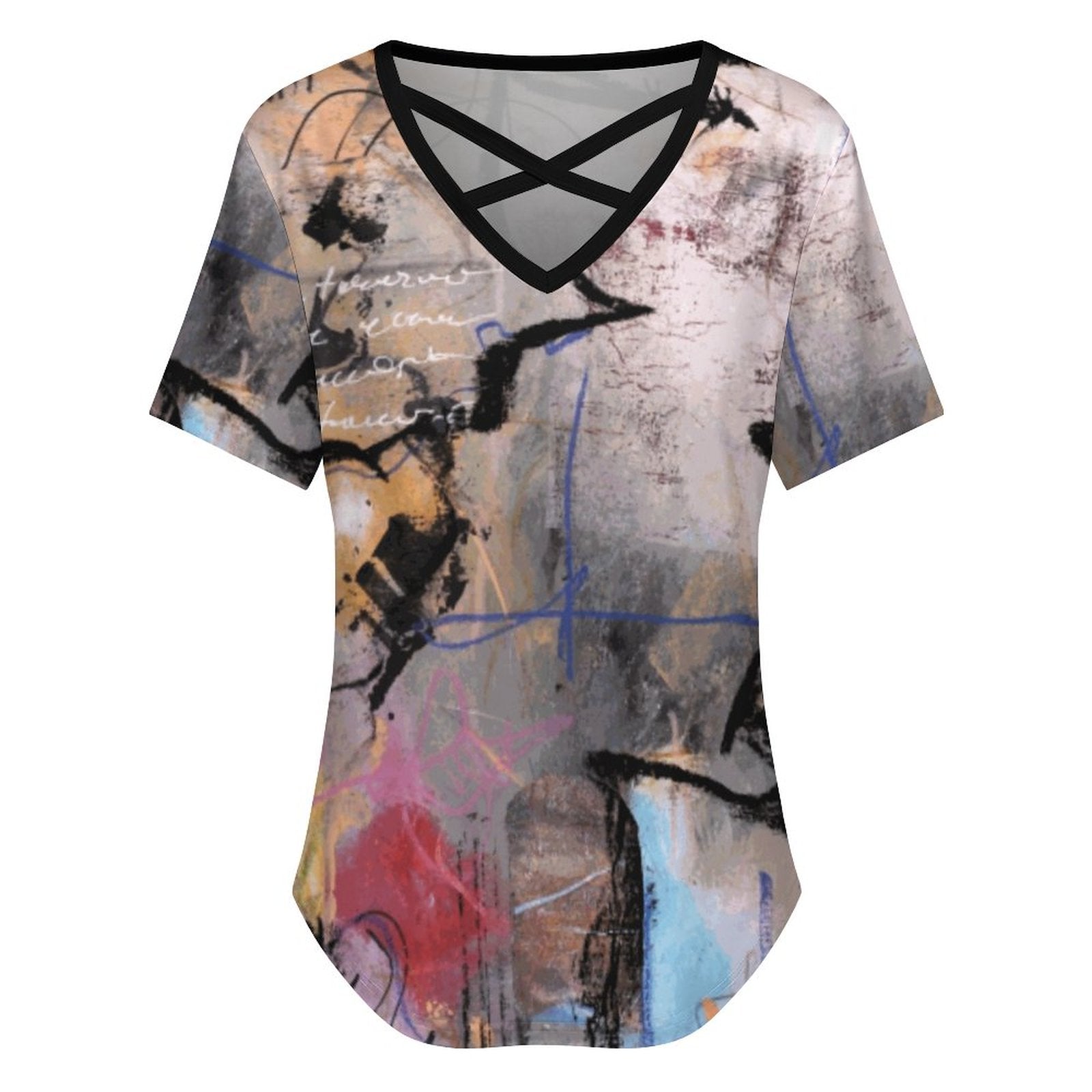 City Collection - Women's V Neck Short Sleeve Shirt