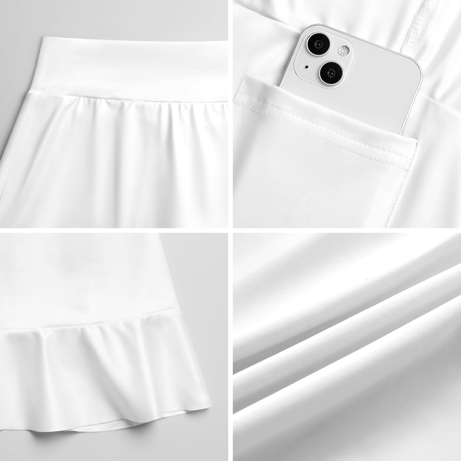 City Collection - Premium Ruffled Yoga Skort with Pockets