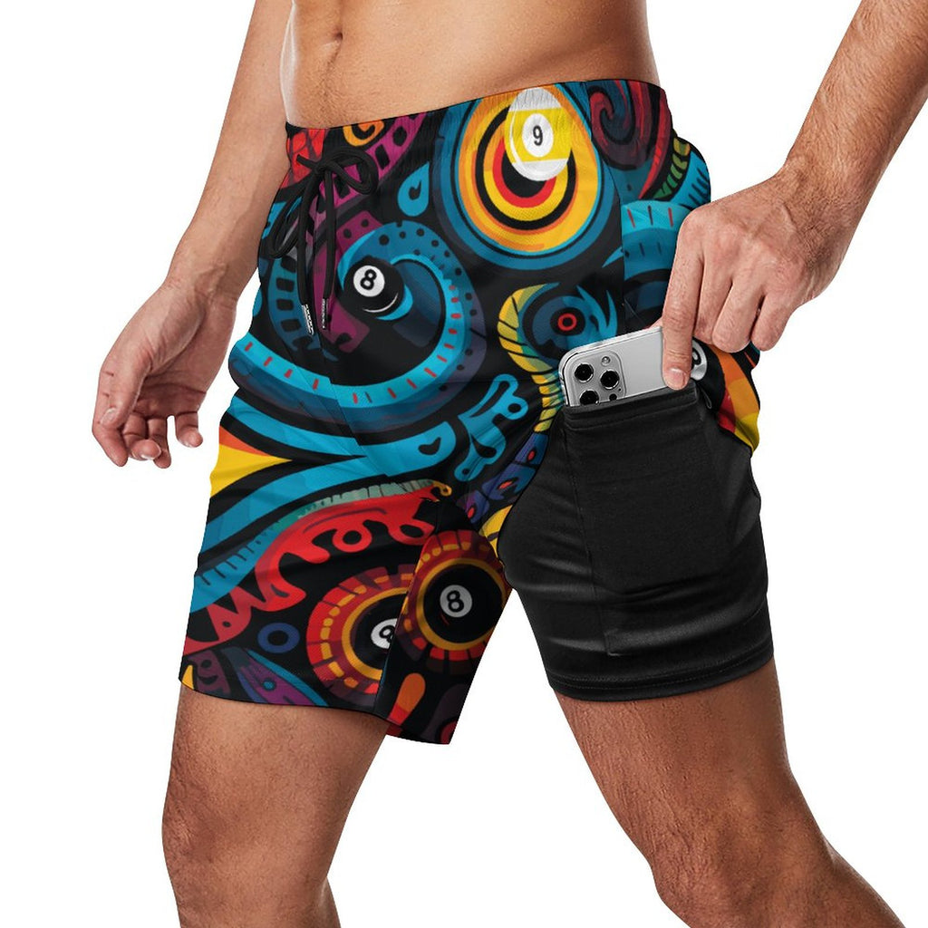 Dead Stroke Men's Beach Shorts with 4 Pockets