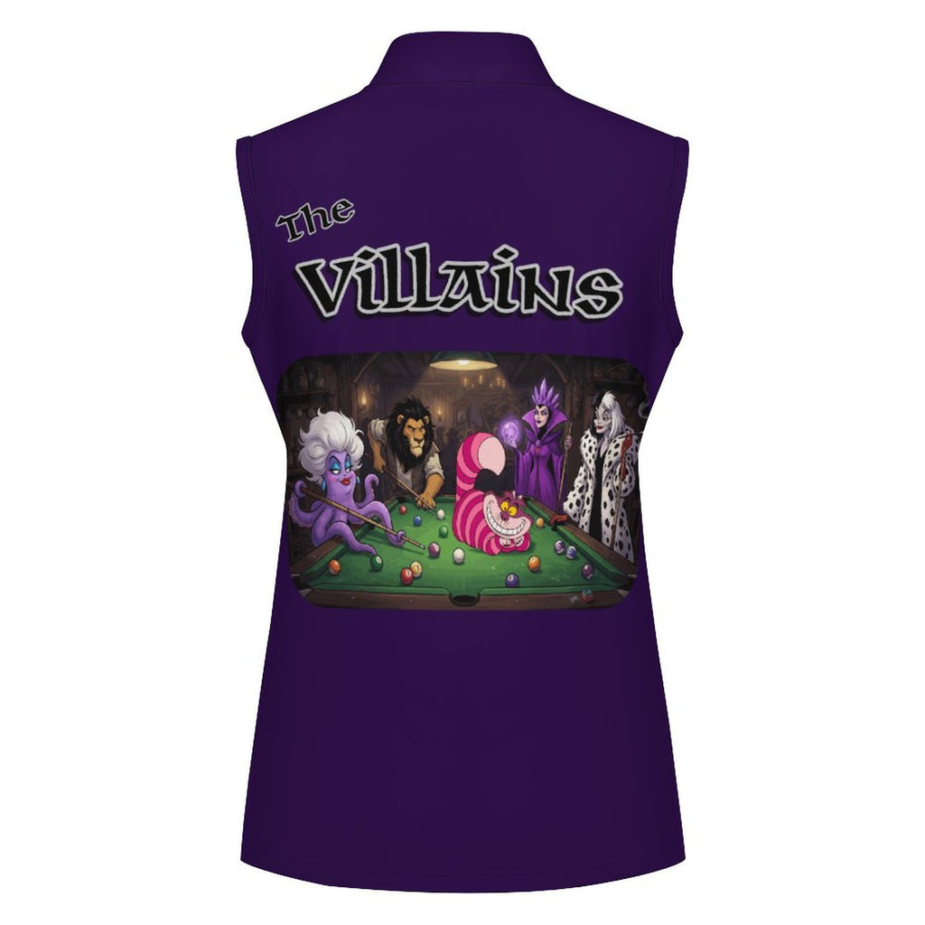 The Villains UPF50+ Women's Sunscreen Golf Tank with zipper