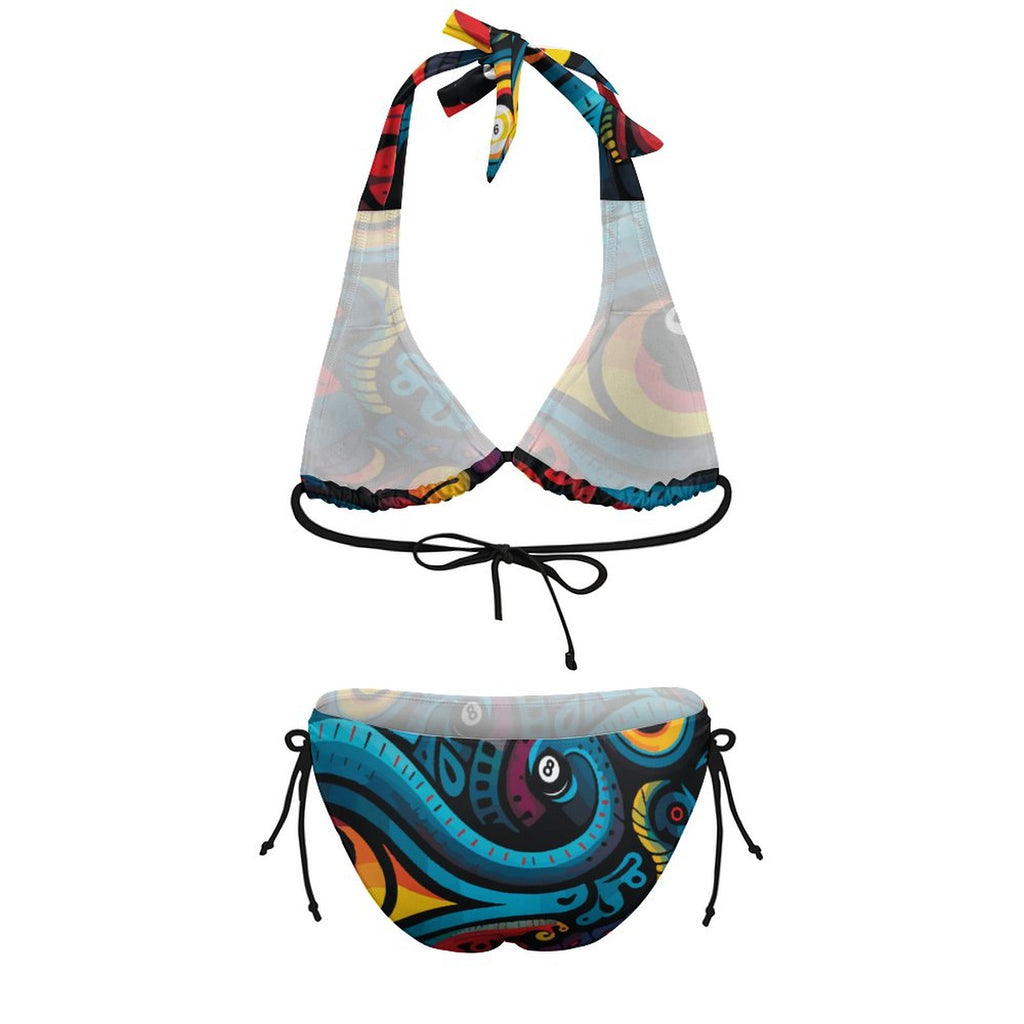 Two Piece Halter Swimsuit(All-Over Printing)