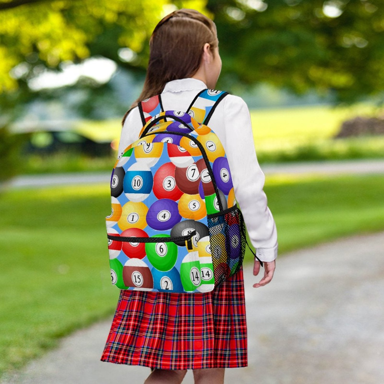Pool Balls Collection: Durable Children's School Backpacks(2 Sites)