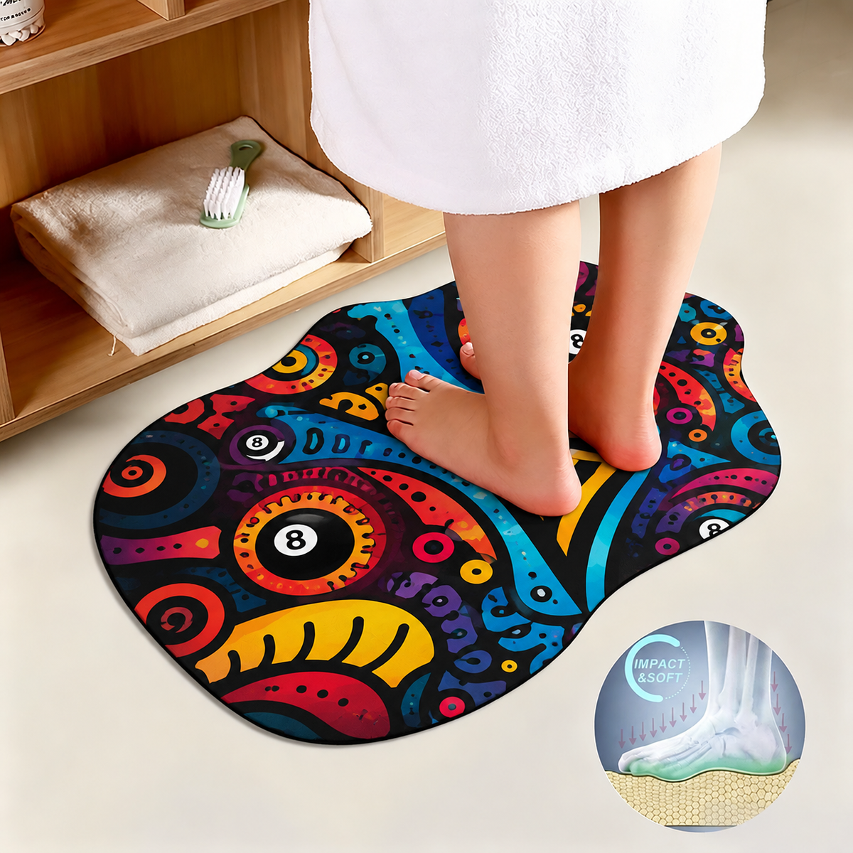 Dead Stroke Irregular Floor Mat