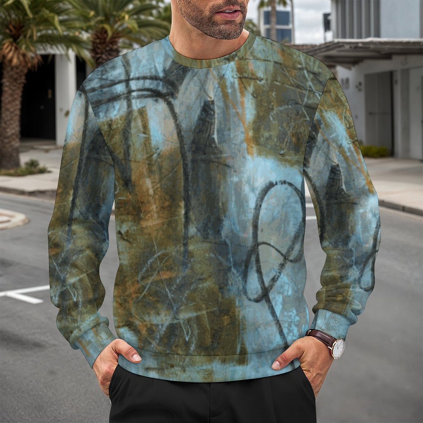 300gsm Oversized Thick Pullover Sweater(All-Over Printing)