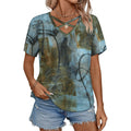 180gsm Women's V Neck Short Sleeve T-Shirt(All-Over Printing)
