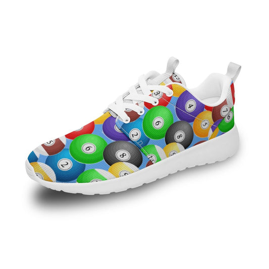 Pool Ball Collection - Colorful Pool Balls Mesh Running Shoes – Casual Athletic Sneakers