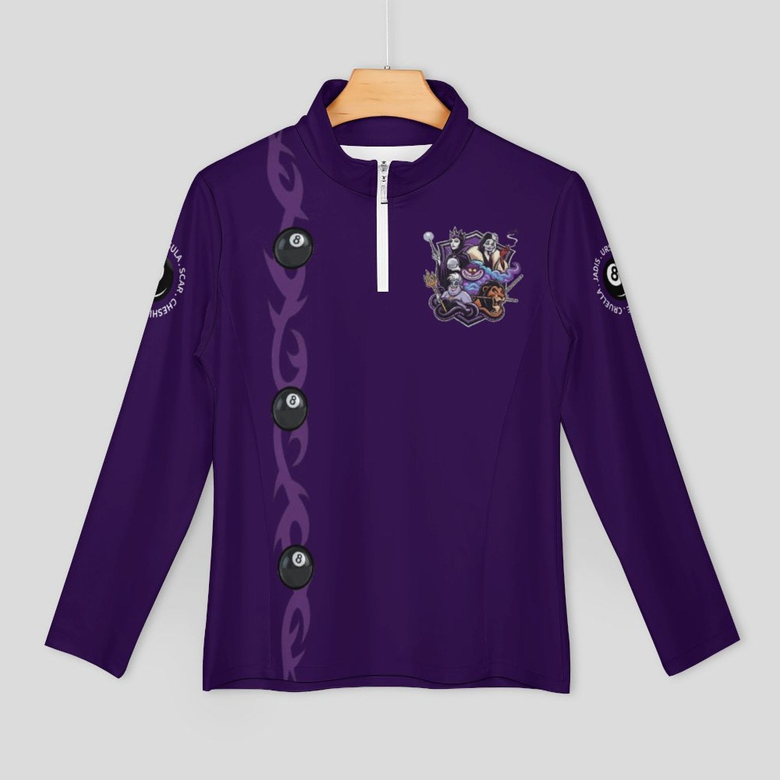 The Villains 1/4 Zipper Long Sleeve Zip Top