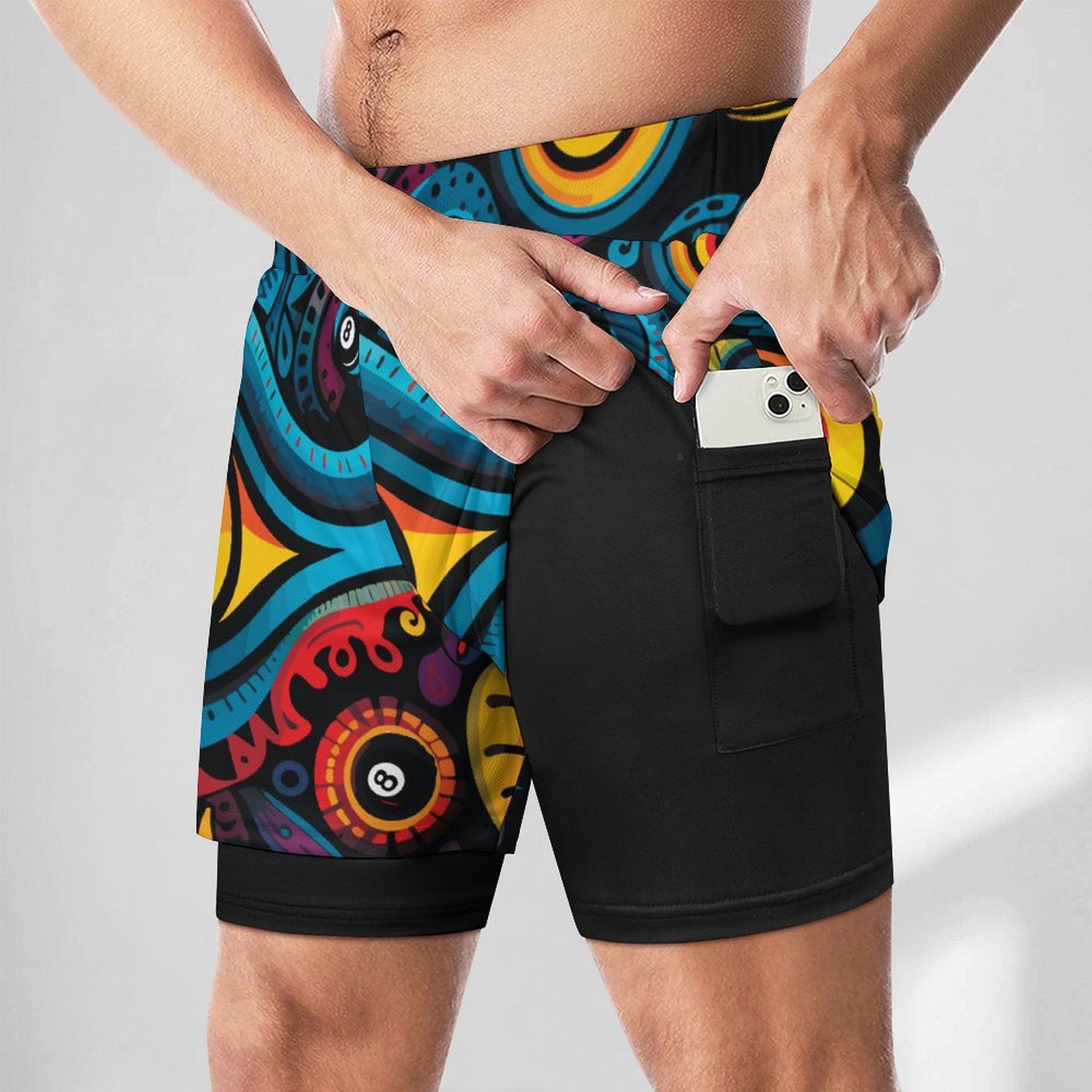 Dead Stroke Men Beach Shorts with 4 Pockets